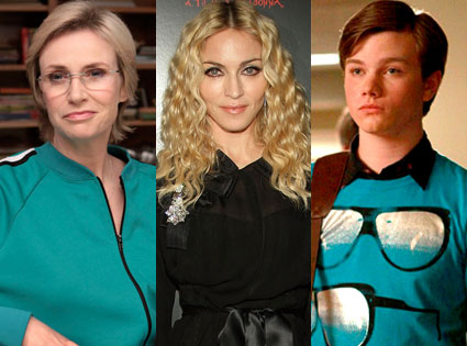Jane Lynch, Madonna, Chris Colfer Jane Lynch, Madonna, Chris Colfer
